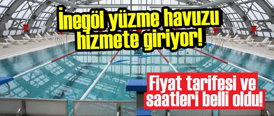 İNEGÖL BELEDİYESİ YÜZME HAVUZU HİZMETE AÇILDI