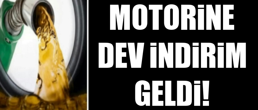 MOTORİNE DEV İNDİRİM GELDİ!