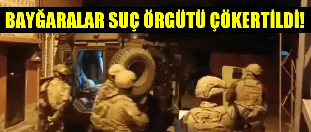 BAYĞARALAR SUÇ ÖRGÜTÜ ÇÖKERTİLDİ!