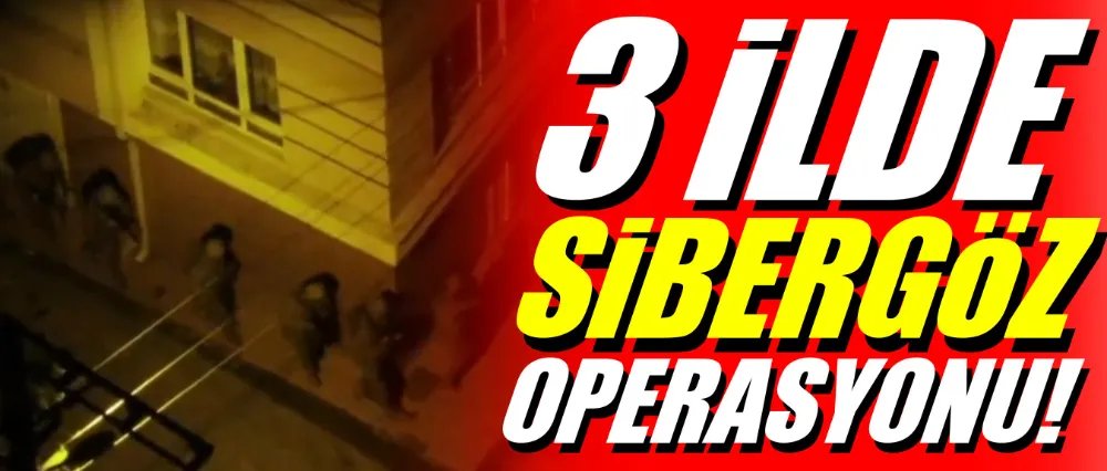 3 İLDE SİBERGÖZ OPERASYONU!