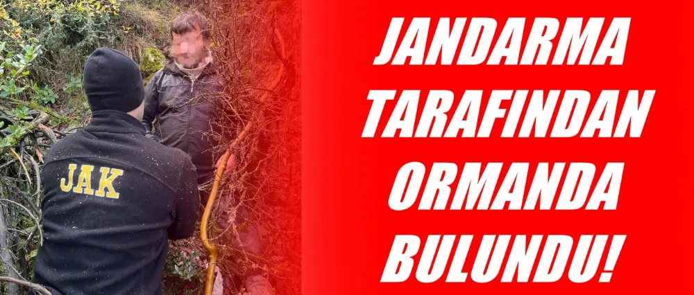 Jandarma tarafından ormanda bulundu!