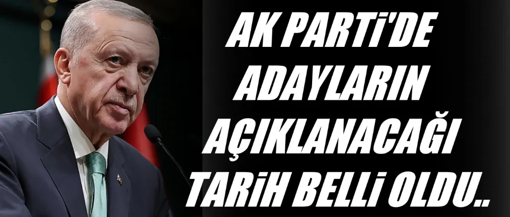 Cumhurbaşkanı Erdoğan tarih verdi!