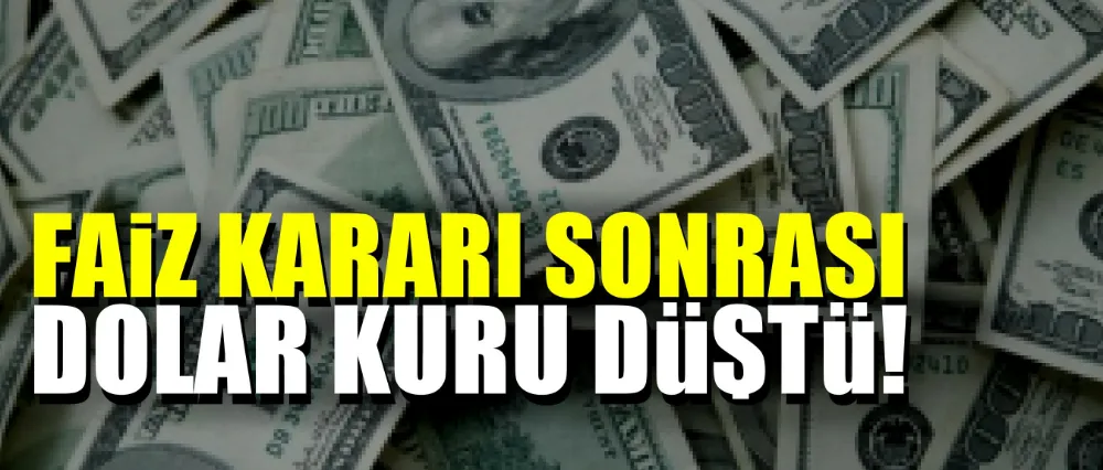 Faiz kararı sonrası dolar düştü!