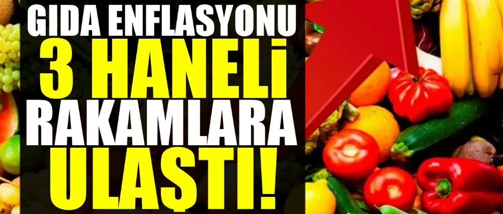 GIDA ENFLASYONU 3 HANELİ RAKAMLARA ULAŞTI!