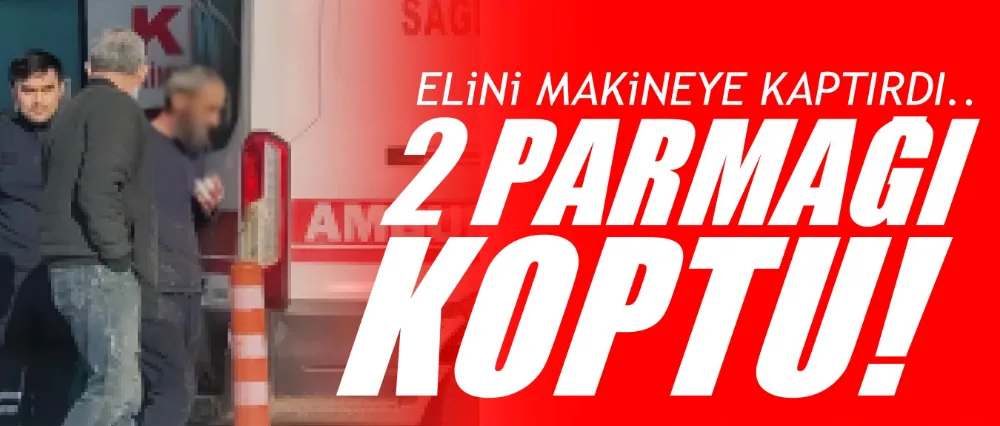 Elini makineye kaptırdı!