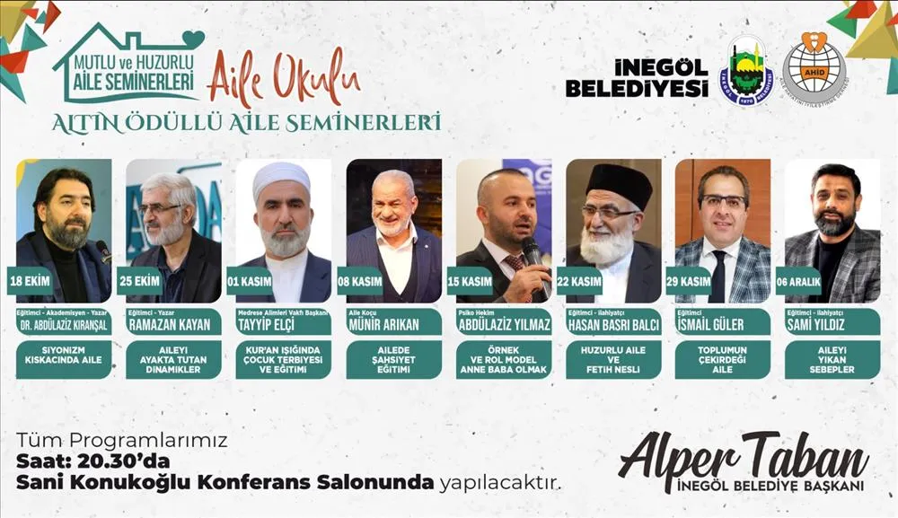 İnegöl’de “Aile Okulu” Eğitimleri Başlıyor