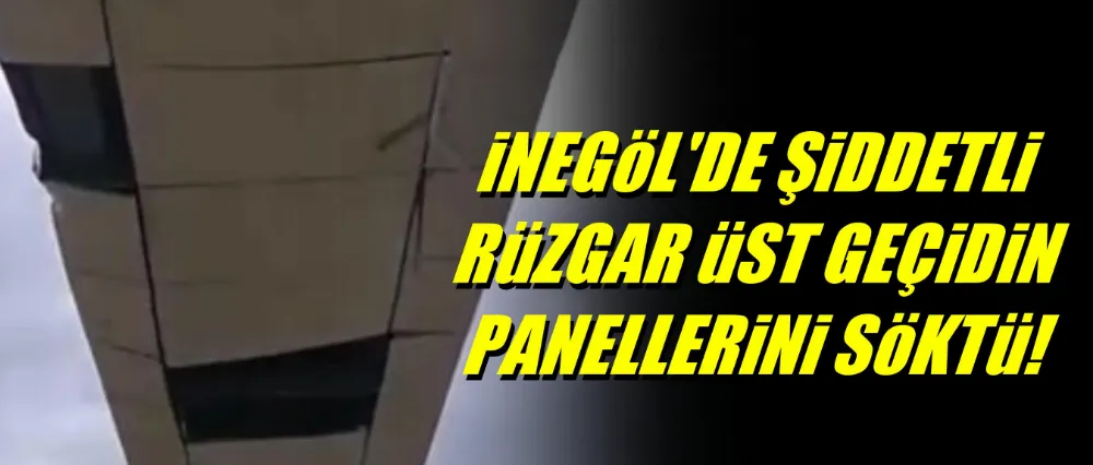 Şiddetli Rüzgar, Üst Geçidin Panellerini Söküp Attı!