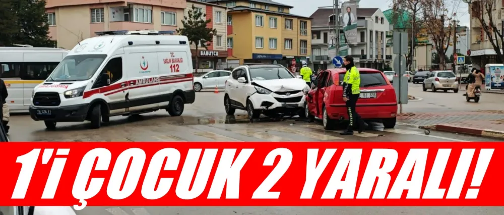 Cip ile otomobil çarpıştı; 2 yaralı!