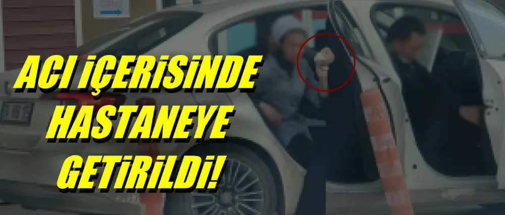 Acı içerisinde hastaneye getirildi!