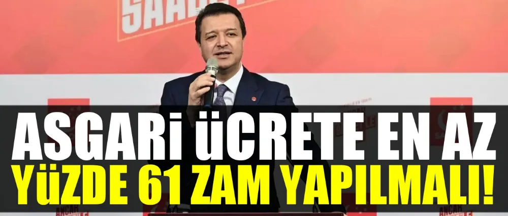 Mahmut Arıkan; Asgari ücrete en az yüzde 61 zam yapılmalı!