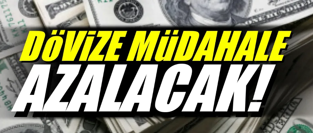 DÖVİZE MÜDAHALE AZALACAK!