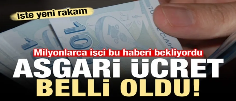 2025 asgari ücret belli oldu!