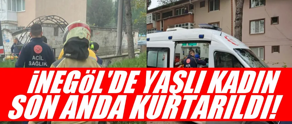 Dumandan etkilenen yaşlı kadının imdadına itfaiye ekipleri yetişti