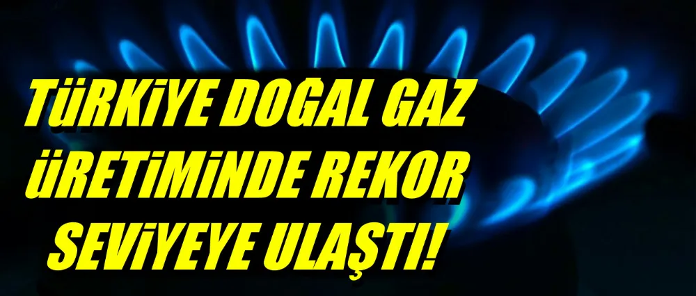 Doğal gaz üretiminde rekor!
