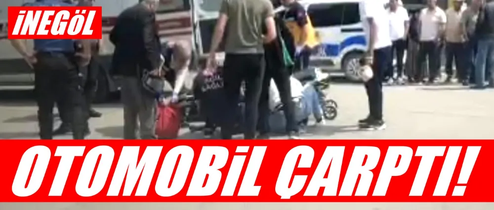 Karşıdan karşıya geçmeye çalışan kadına otomobil çarptı!