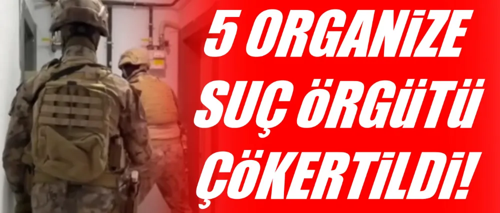 5 ORGANİZE SUÇ ÖRGÜTÜ ÇÖKERTİLDİ!