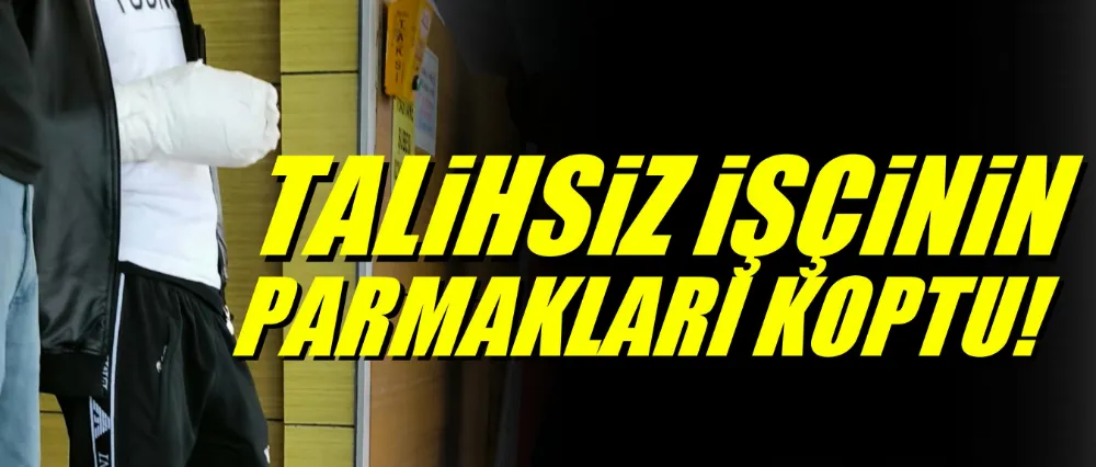 Elini makineye kaptırdı!