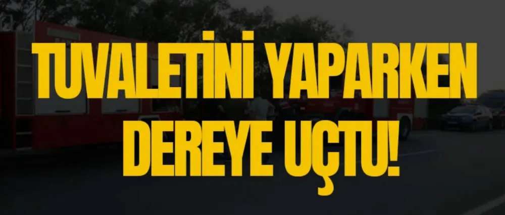 7 metre yüksekten dereye düştü!