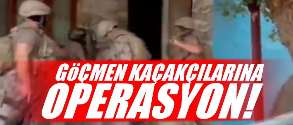 Göçmen kaçakçılarına operasyon!