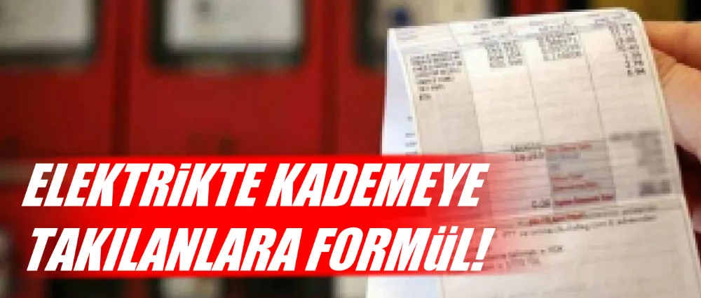 Elektrikte kademeye takılana formül!