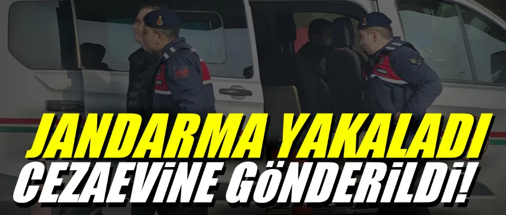 Jandarma yakaladı cezaevine gönderildi!