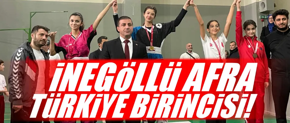 İnegöllü Afra Türkiye birincisi oldu!