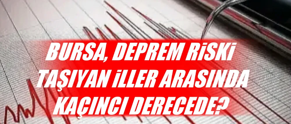 Bursa deprem riski taşıyan şehirler arasında kaçıncı derecede?