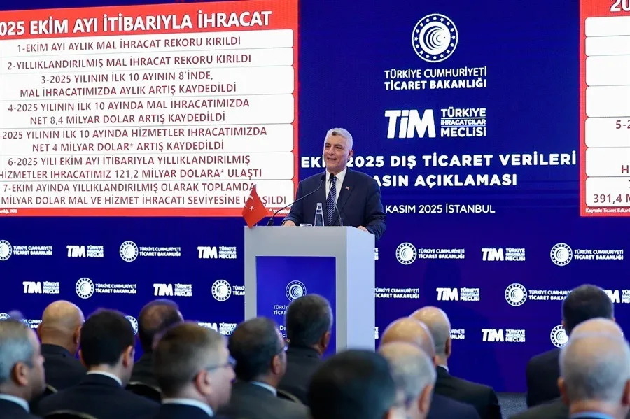 Ekim ayında, hem aylık hem de yıllıklandırılmış, mal ihracatında rekor kırıldı