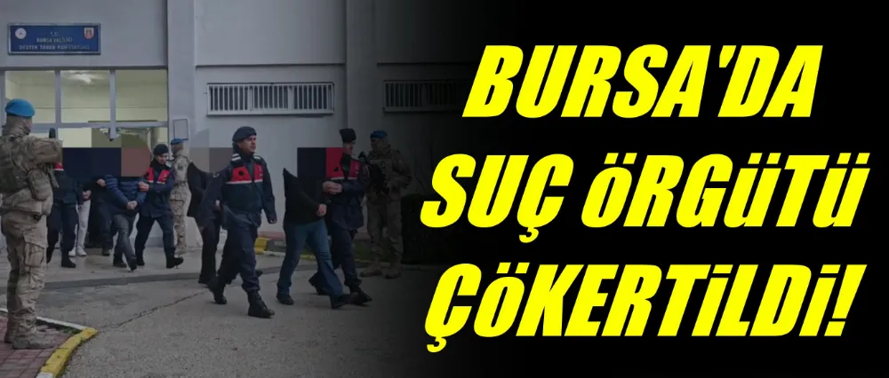 Bursa merkezli suç örgütü çökertildi!