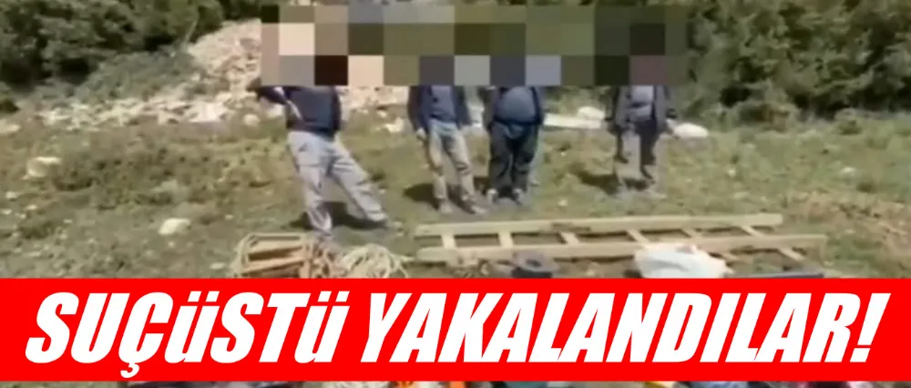 Kaçak kazıya suçüstü!