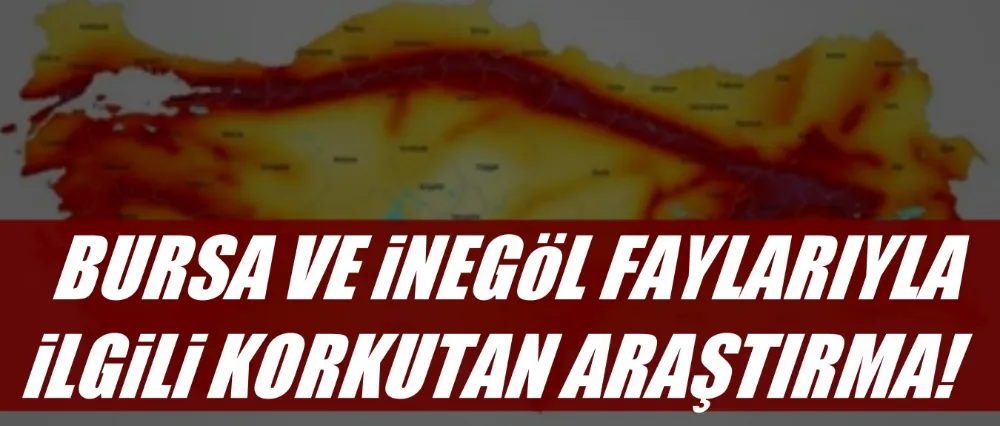 Bursa ve İnegöl faylarıyla ilgili korkutan araştırma