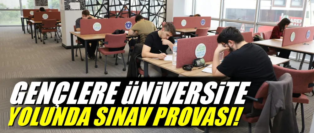 Gençlere üniversite yolunda sınav provası
