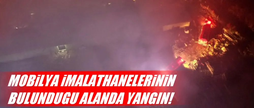 Mobilya imalathanelerinin bulunduğu alanda büyük yangın!