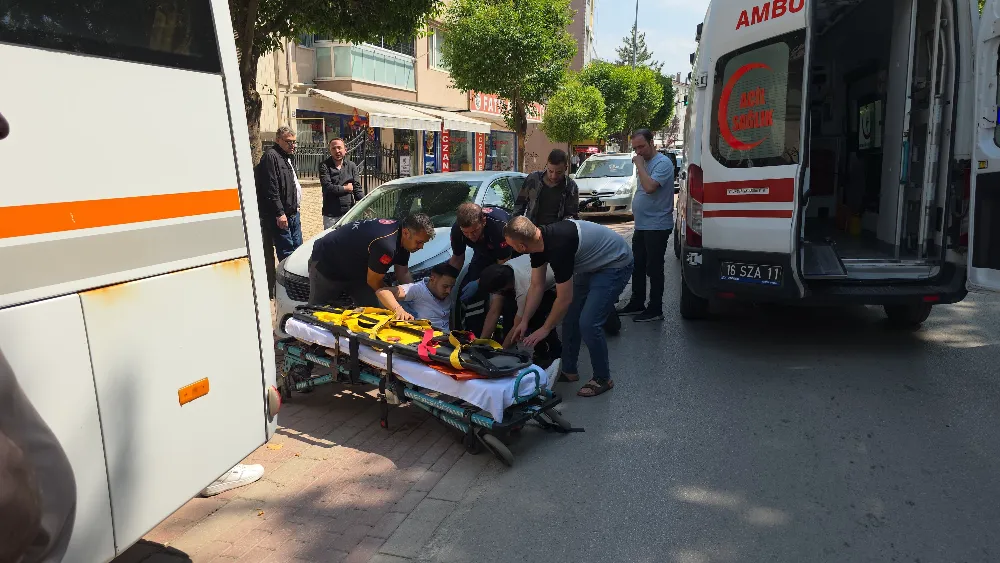 Motosiklet sürücüsü ölümden döndü!