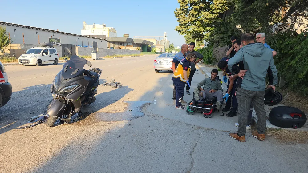 Motosiklet sürücüsü ölümden döndü!