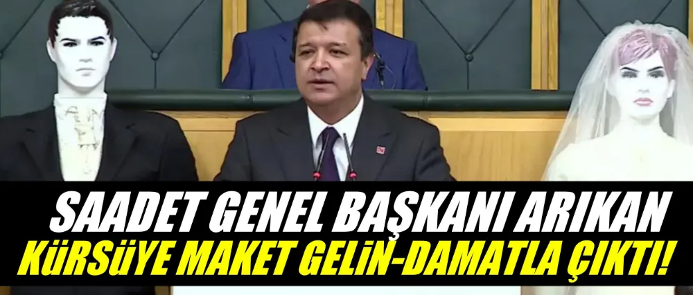 Mahmut Arıkan evlilik masraflarına maket gelin-damat ile dikkat çekti!