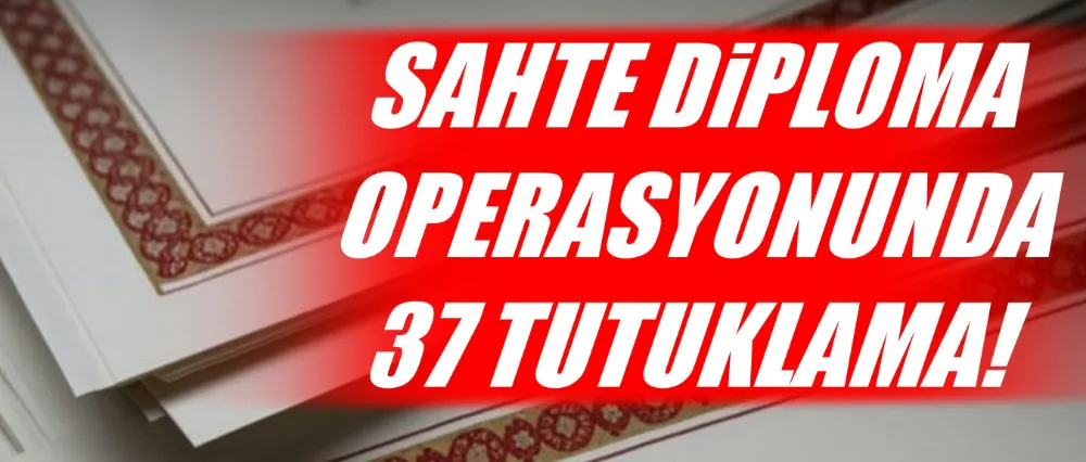 Sahte diploma operasyonunda 37 tutuklama!
